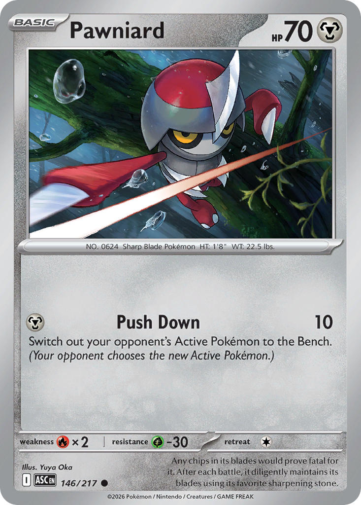 Pawniard 146/217 - POKEMON MEGA EVOLUTION: ASCENDED HEROES
