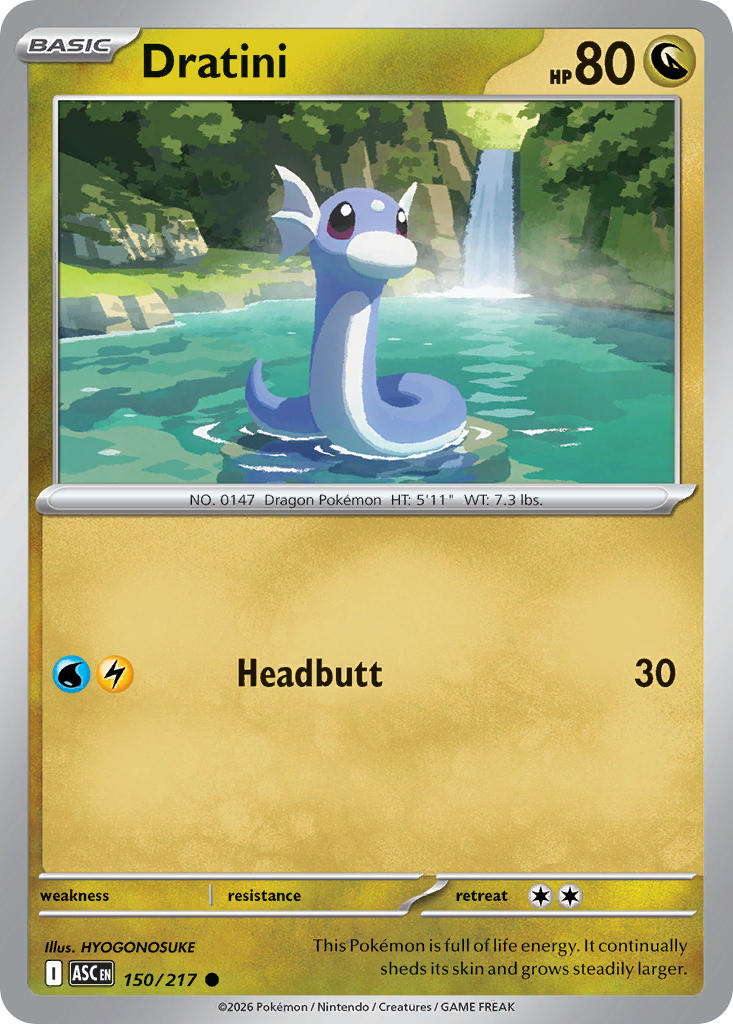 Dratini 150/217 - POKEMON MEGA EVOLUTION: ASCENDED HEROES