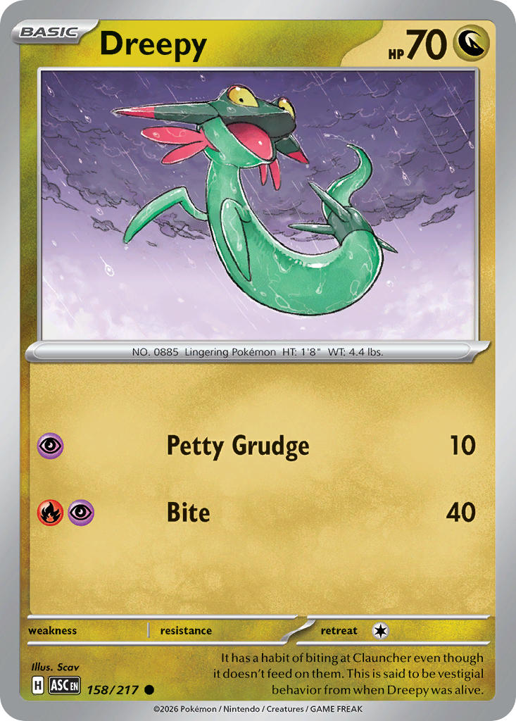 Dreepy 158/217 - POKEMON MEGA EVOLUTION: ASCENDED HEROES