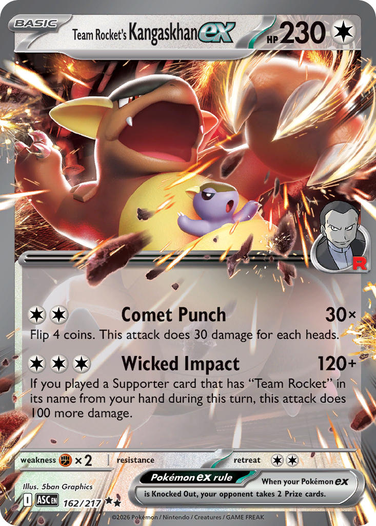 Team Rocket's Kangaskhan 162/217 - POKEMON MEGA EVOLUTION: ASCENDED HEROES