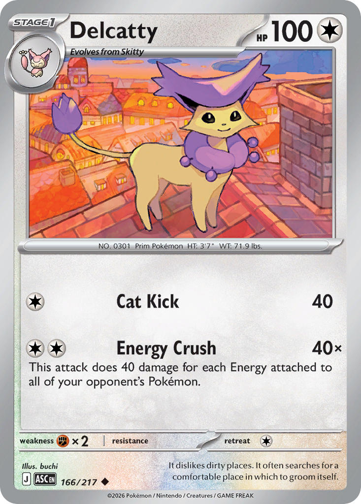 Delcatty 166/217 - POKEMON MEGA EVOLUTION: ASCENDED HEROES