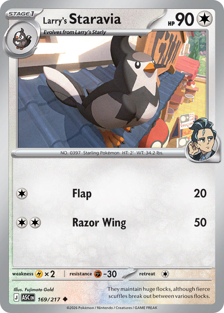 Larry's Staravia 169/217 - POKEMON MEGA EVOLUTION: ASCENDED HEROES