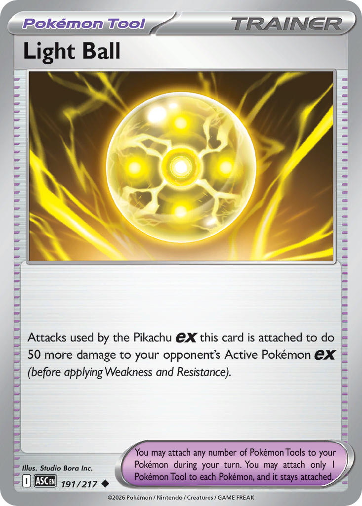 Light Ball 191/217 - POKEMON MEGA EVOLUTION: ASCENDED HEROES