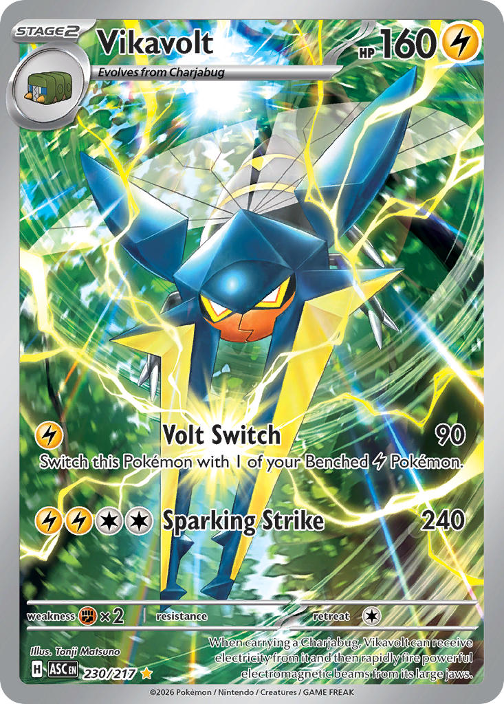 Vikavolt 230/217 - POKEMON MEGA EVOLUTION: ASCENDED HEROES - Pokemon Single Card