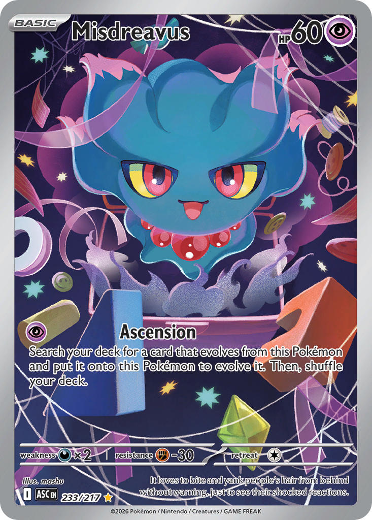 Misdreavus 233/217 - POKEMON MEGA EVOLUTION: ASCENDED HEROES