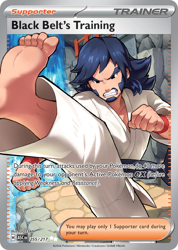Black Belt's Training 255/217 - POKEMON MEGA EVOLUTION: ASCENDED HEROES - Pokemon Single Card