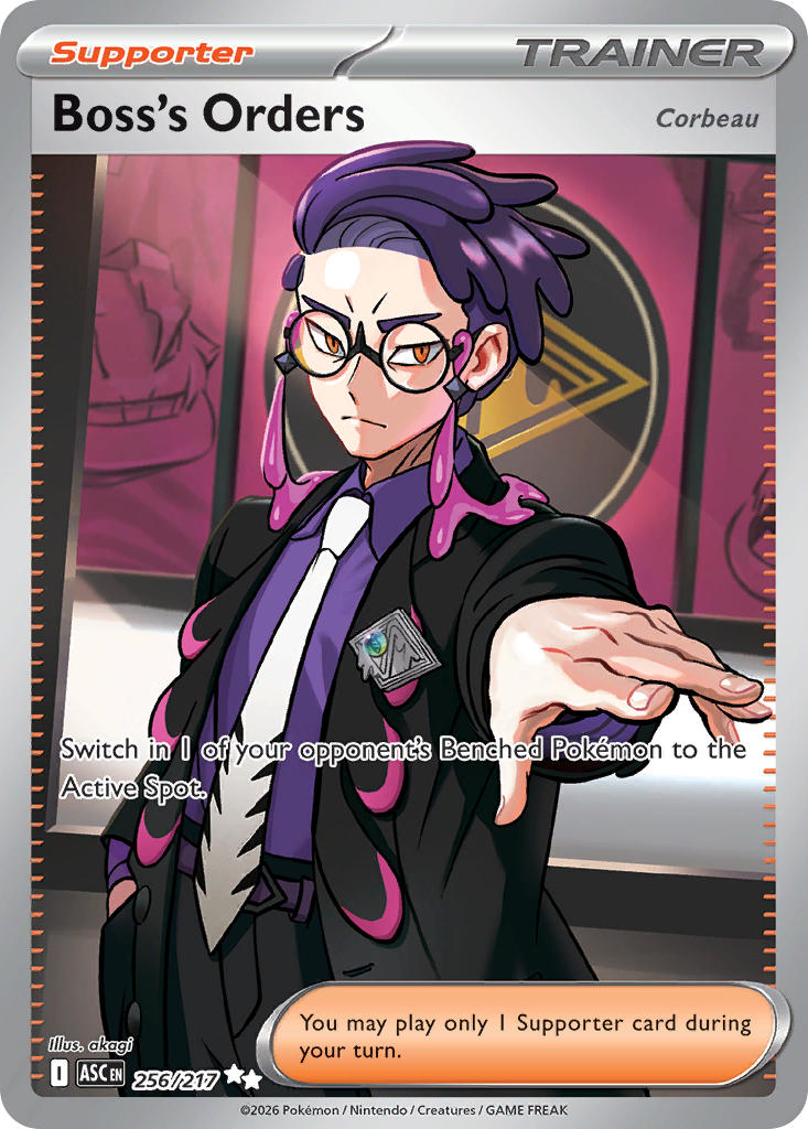 Boss's Orders 256/217 - POKEMON MEGA EVOLUTION: ASCENDED HEROES - Pokemon Single Card