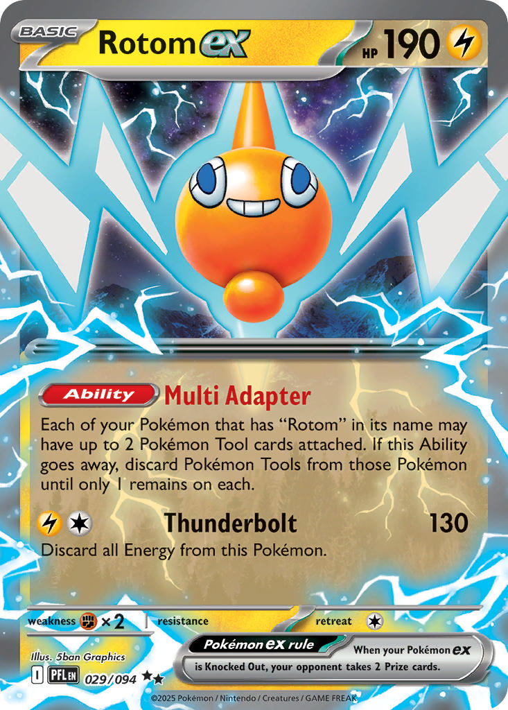 Rotom ex 029/094 - POKEMON MEGA EVOLUTION: PHANTASMAL FLAMES - Pokemon Single Card