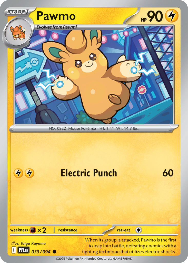 Pawmo 033/094 - POKEMON MEGA EVOLUTION: PHANTASMAL FLAMES