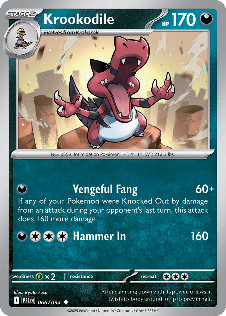Krookodile 066/094 - POKEMON MEGA EVOLUTION: PHANTASMAL FLAMES