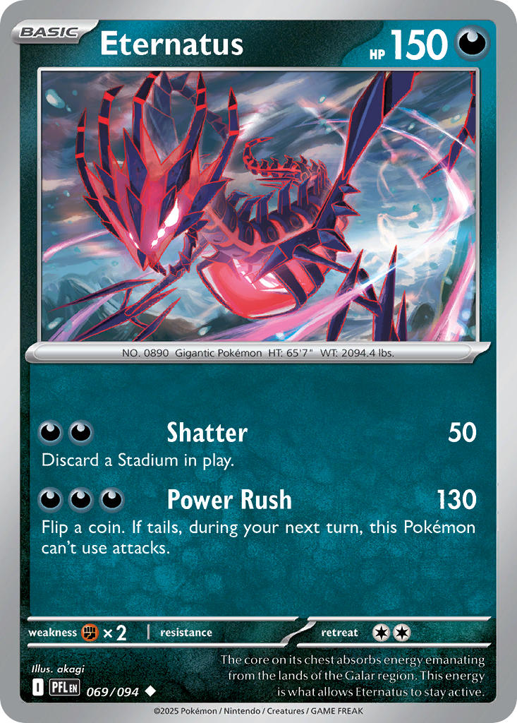 Eternatus 069/094 - POKEMON MEGA EVOLUTION: PHANTASMAL FLAMES - Pokemon Single Card