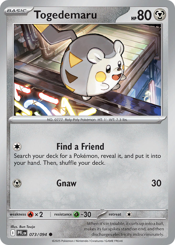 Togedemaru 073/094 - POKEMON MEGA EVOLUTION: PHANTASMAL FLAMES