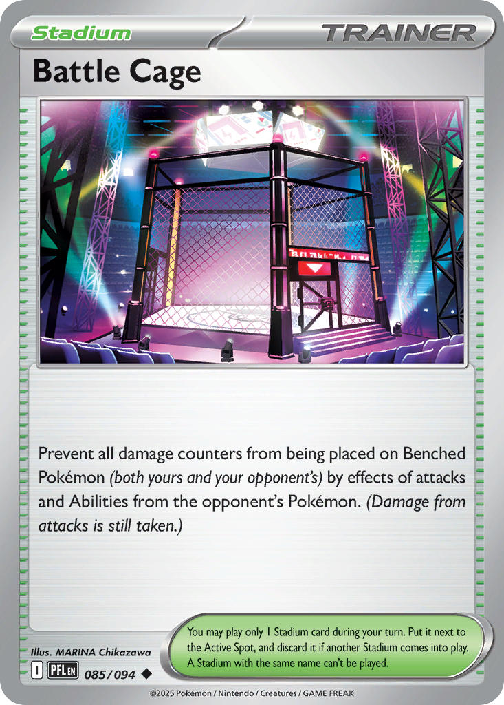 Battle Cage 085/094 - POKEMON MEGA EVOLUTION: PHANTASMAL FLAMES - Pokemon Single Card