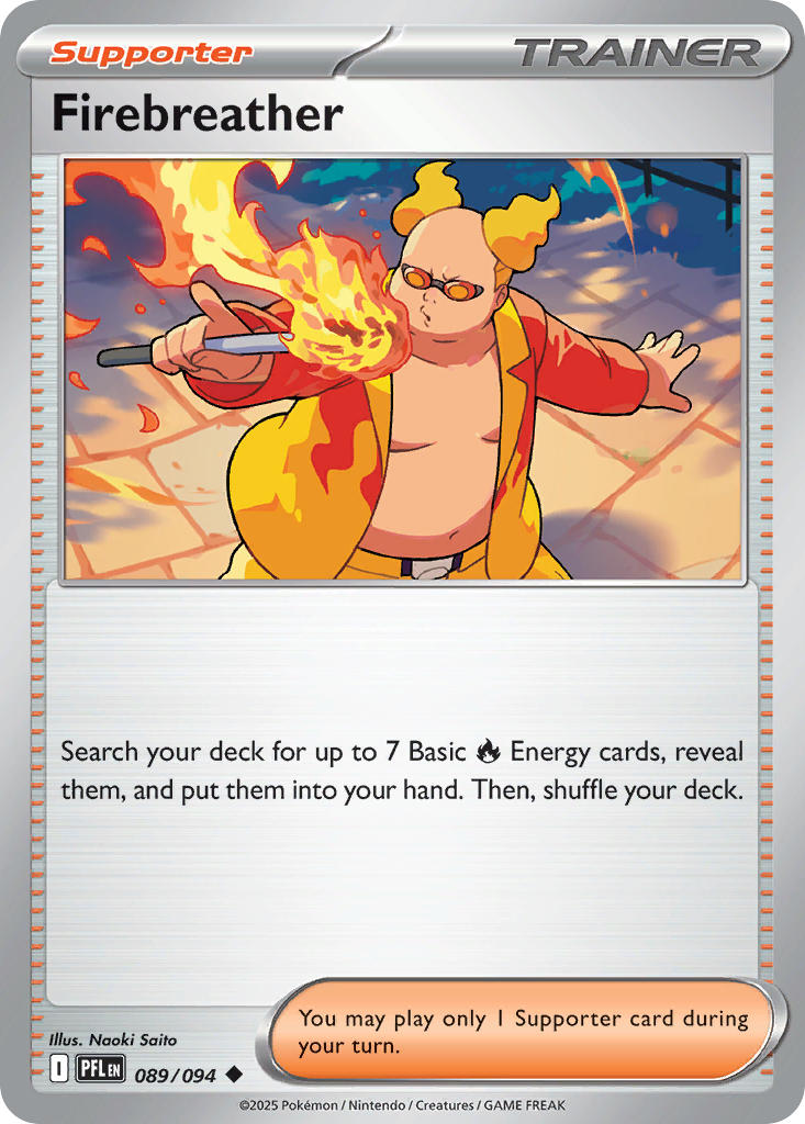 Firebreather 089/094 - POKEMON MEGA EVOLUTION: PHANTASMAL FLAMES - Pokemon Single Card