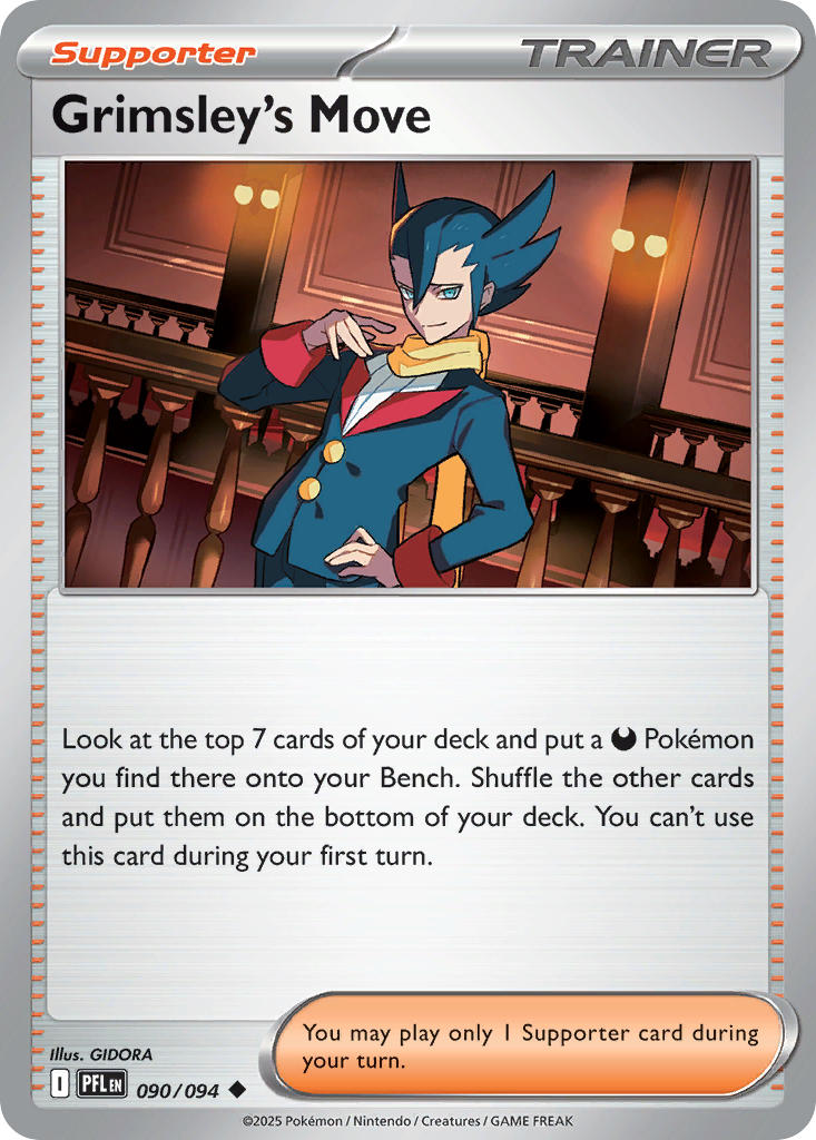 Grimsley's Move 090/094 - POKEMON MEGA EVOLUTION: PHANTASMAL FLAMES - Pokemon Single Card