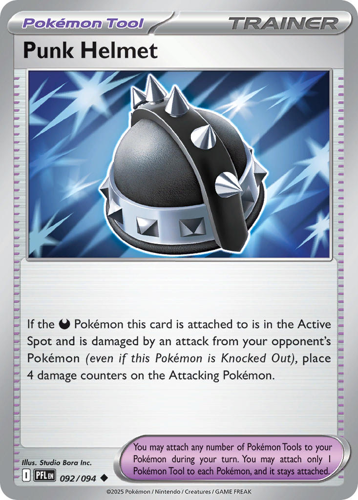 Punk Helmet 092/094 - POKEMON MEGA EVOLUTION: PHANTASMAL FLAMES - Pokemon Single Card