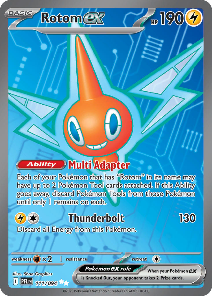 Rotom ex 111/094 - POKEMON MEGA EVOLUTION: PHANTASMAL FLAMES - Pokemon Single Card