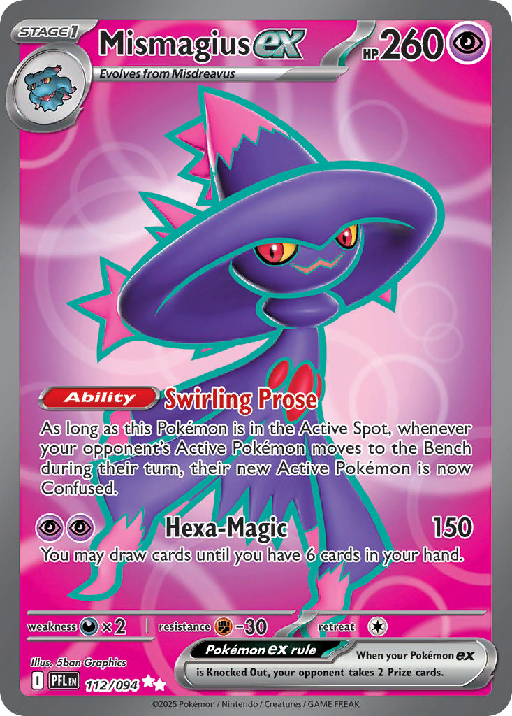 Mismagius ex 112/094 - POKEMON MEGA EVOLUTION: PHANTASMAL FLAMES - Pokemon Single Card