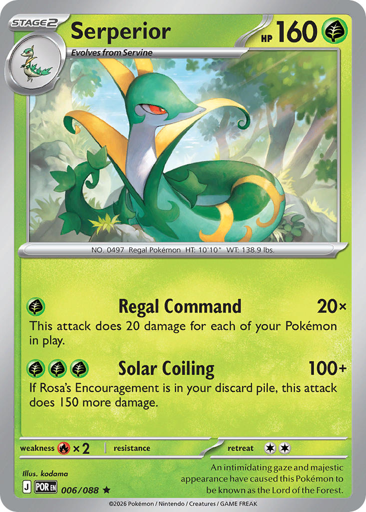 Serperior 006/088 - POKEMON MEGA EVOLUTION: PERFECT ORDER - Pokemon Single Card