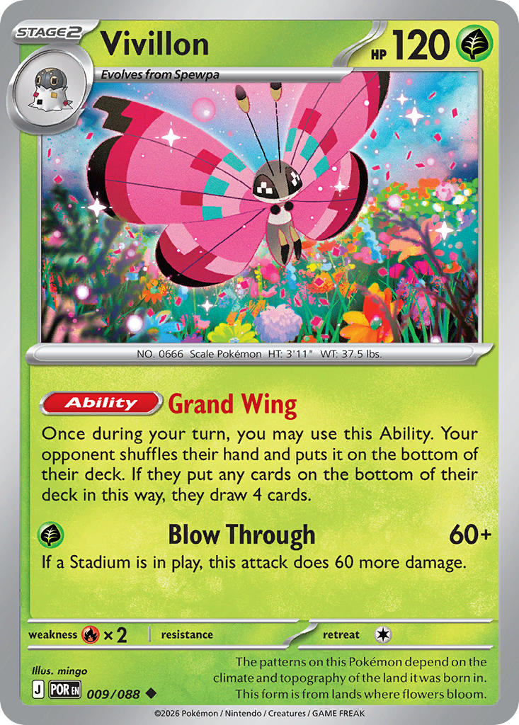 Vivillon 009/088 - POKEMON MEGA EVOLUTION: PERFECT ORDER