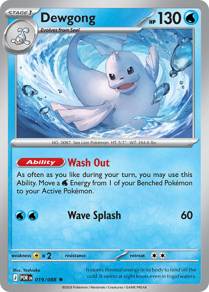 Dewgong 019/088 - POKEMON MEGA EVOLUTION: PERFECT ORDER - Pokemon Single Card