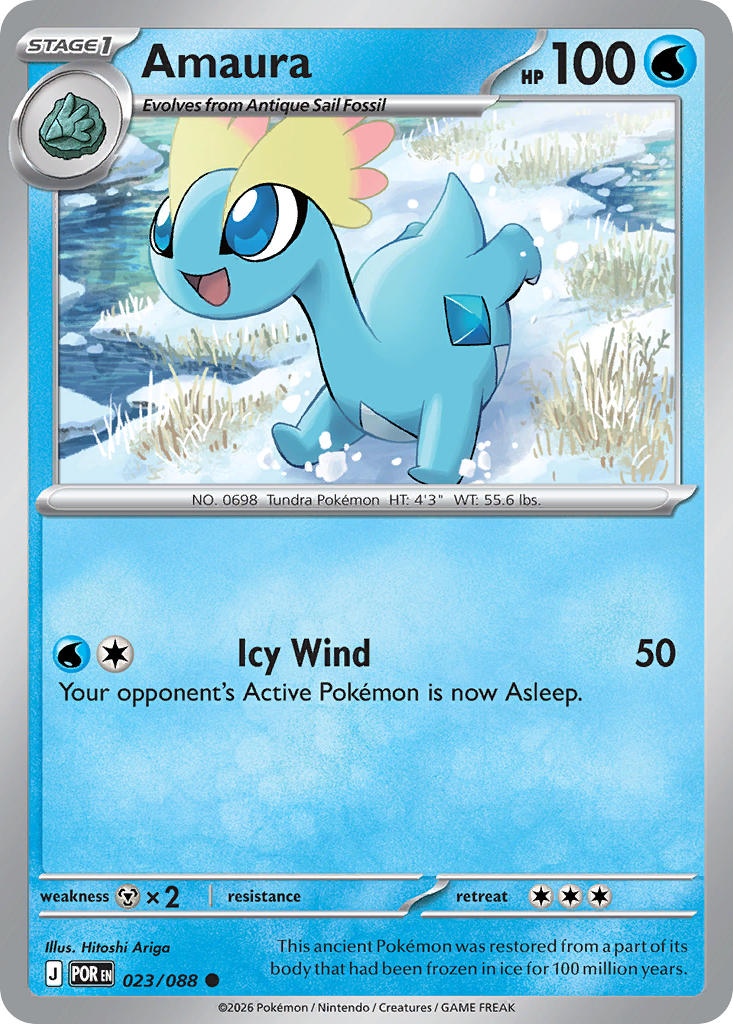 Amaura 023/088 - POKEMON MEGA EVOLUTION: PERFECT ORDER - Pokemon Single Card