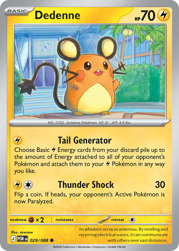 Dedenne 029/088 - POKEMON MEGA EVOLUTION: PERFECT ORDER - Pokemon Single Card