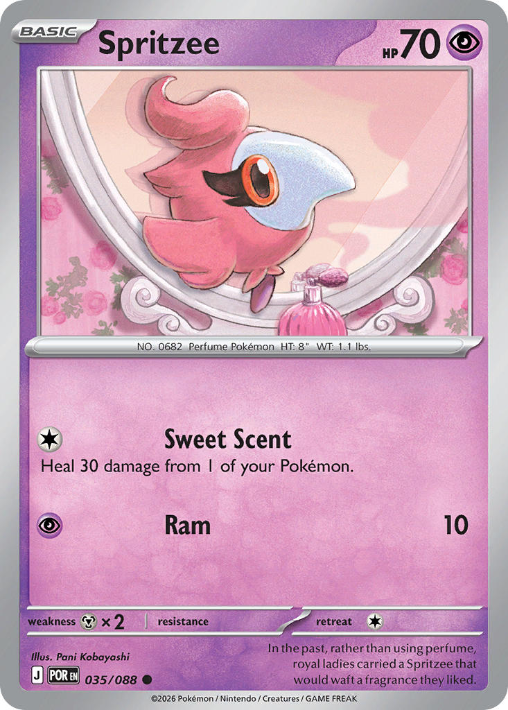 Spritzee 035/088 - POKEMON MEGA EVOLUTION: PERFECT ORDER - Pokemon Single Card