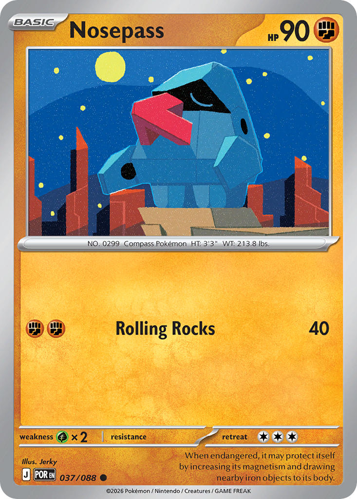 Nosepass 037/088 - POKEMON MEGA EVOLUTION: PERFECT ORDER - Pokemon Single Card