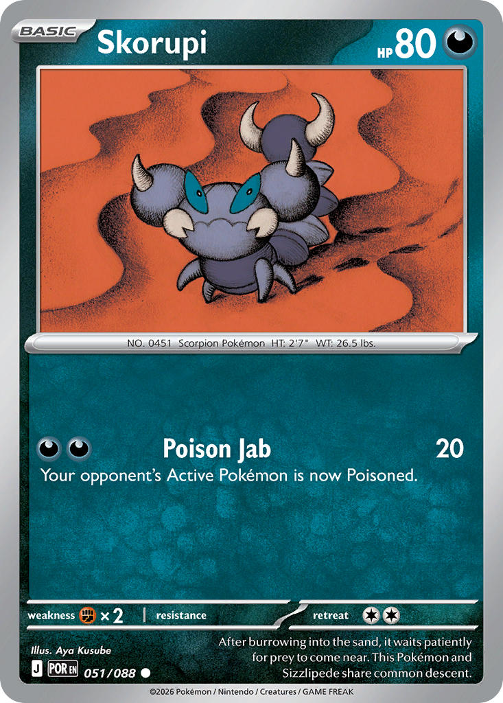 Skorupi 051/088 - POKEMON MEGA EVOLUTION: PERFECT ORDER - Pokemon Single Card