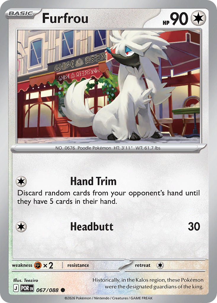 Furfrou 067/088 - POKEMON MEGA EVOLUTION: PERFECT ORDER - Pokemon Single Card