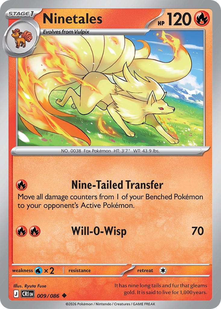 Ninetales 009/086 - POKEMON MEGA EVOLUTION: CHAOS RISING