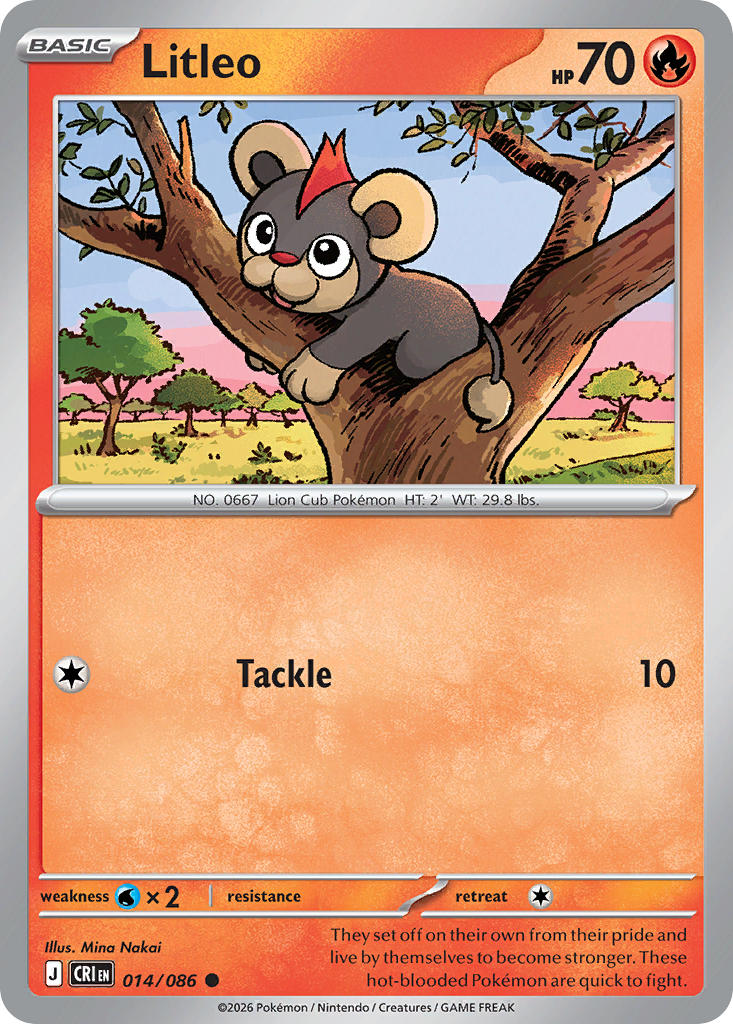 Litleo 014/086 - POKEMON MEGA EVOLUTION: CHAOS RISING