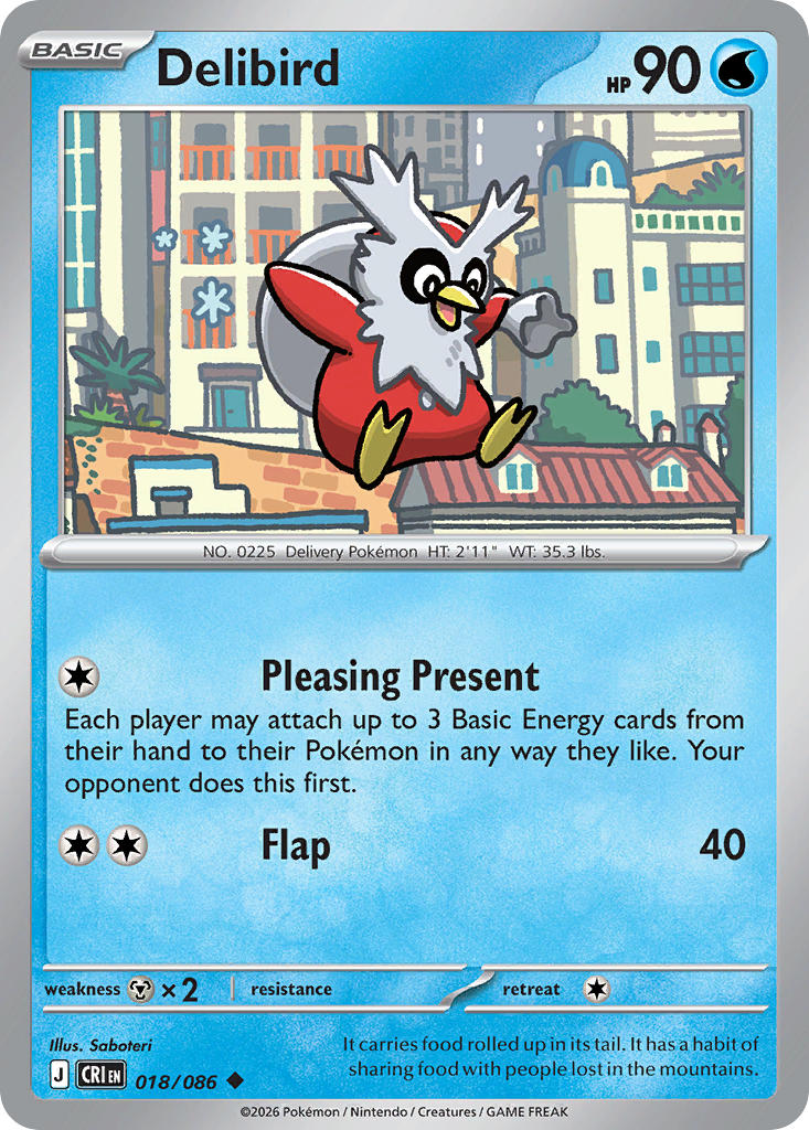 Delibird 018/086 - POKEMON MEGA EVOLUTION: CHAOS RISING