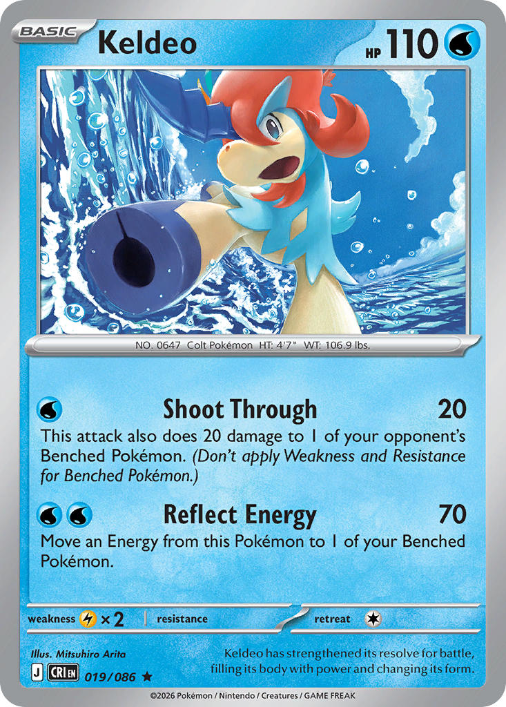 Keldeo 019/086 - POKEMON MEGA EVOLUTION: CHAOS RISING