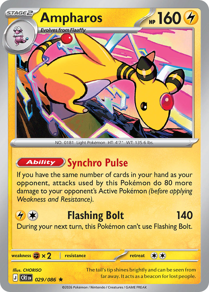 Ampharos 029/086 - POKEMON MEGA EVOLUTION: CHAOS RISING