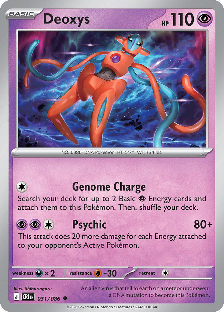 Deoxys 031/086 - POKEMON MEGA EVOLUTION: CHAOS RISING