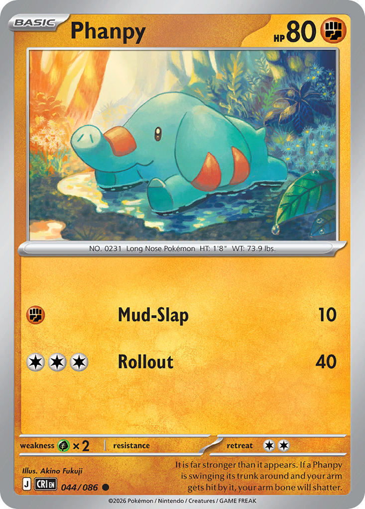 Phanpy 044/086 - POKEMON MEGA EVOLUTION: CHAOS RISING