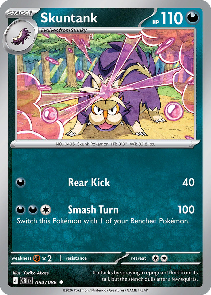 Skuntank 054/086 - POKEMON MEGA EVOLUTION: CHAOS RISING