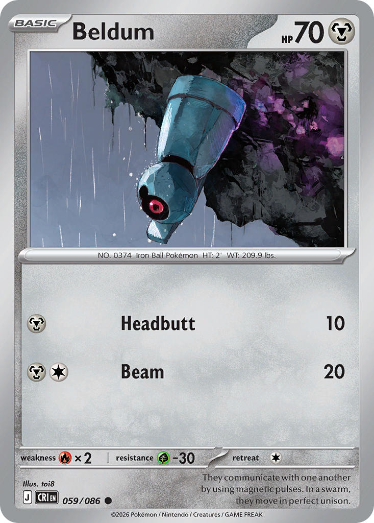 Beldum 059/086 - POKEMON MEGA EVOLUTION: CHAOS RISING