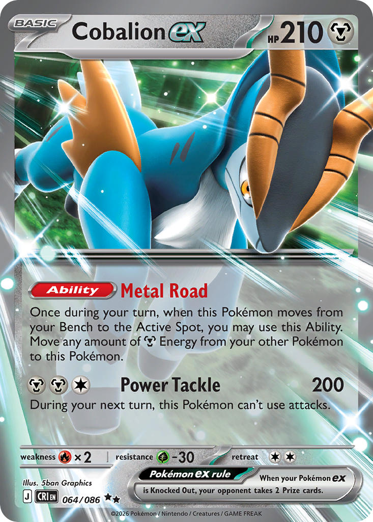 Cobalion ex 064/086 - POKEMON MEGA EVOLUTION: CHAOS RISING