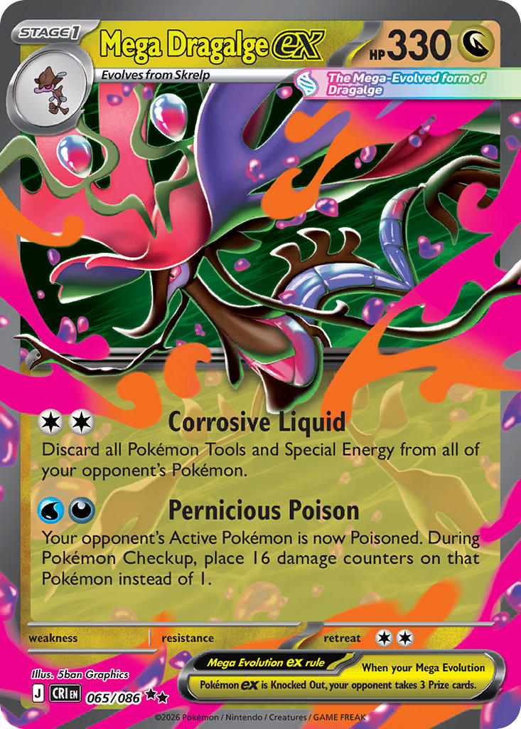 Mega Dragalge ex 065/086 - POKEMON MEGA EVOLUTION: CHAOS RISING