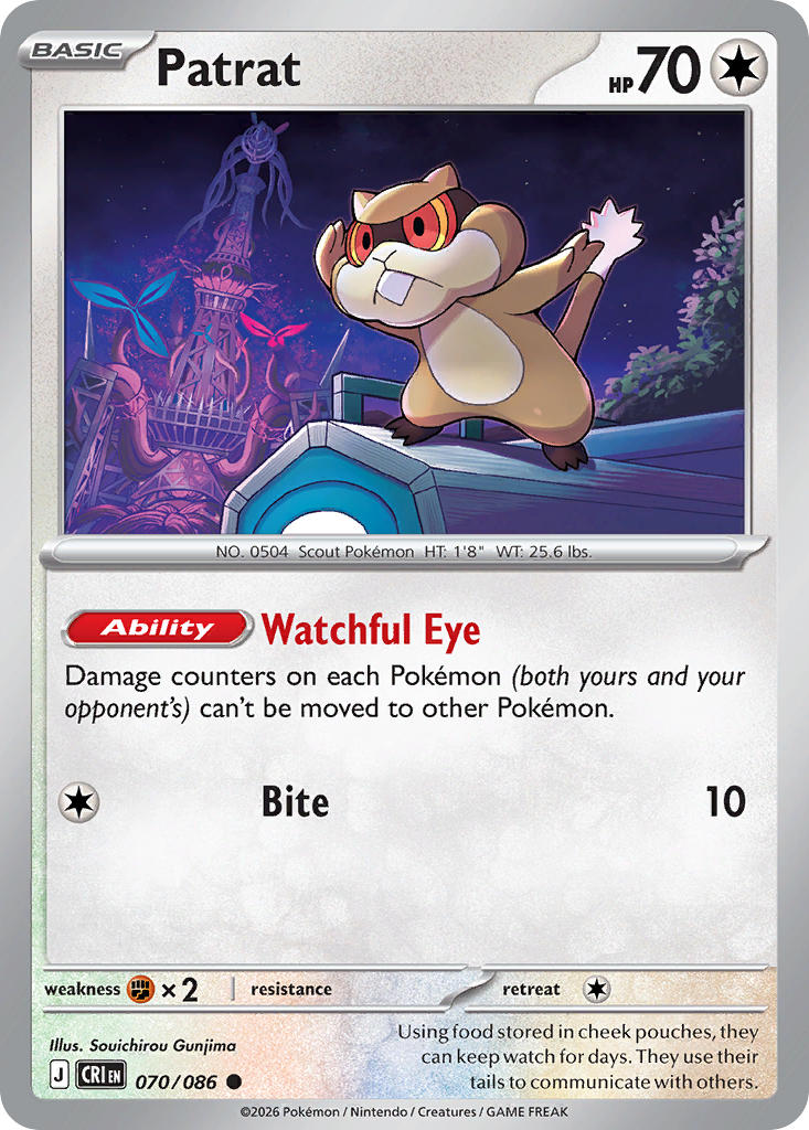 Patrat 070/086 - POKEMON MEGA EVOLUTION: CHAOS RISING