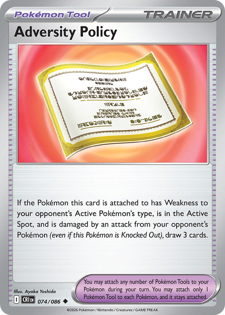 Adversity Policy 074/086 - POKEMON MEGA EVOLUTION: CHAOS RISING