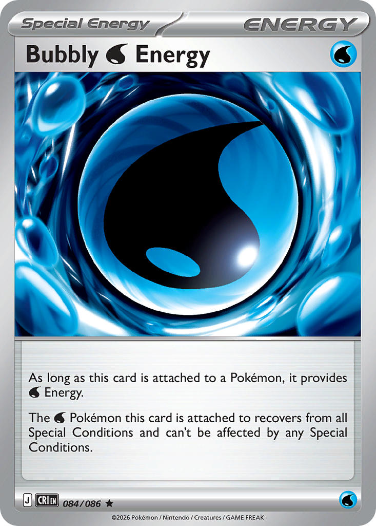 Blubbly Water Energy 084/086 - POKEMON MEGA EVOLUTION: CHAOS RISING