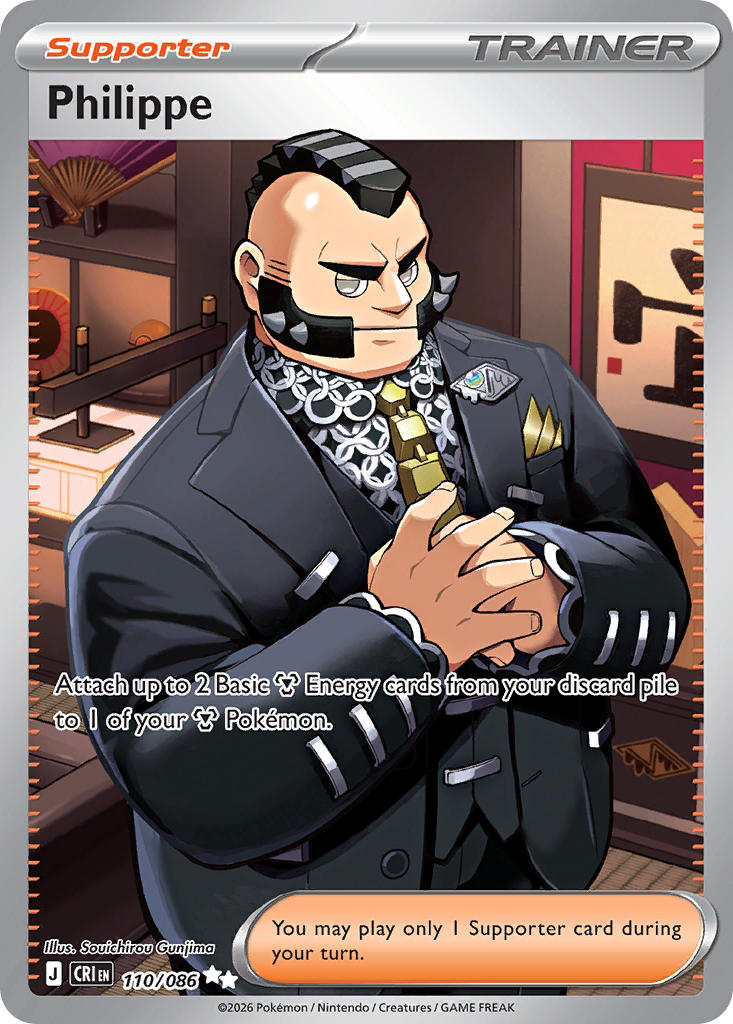 Philippe 110/086 - POKEMON MEGA EVOLUTION: CHAOS RISING - Pokemon Single Card