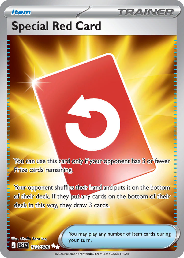 Special Red Card 113/086 - POKEMON MEGA EVOLUTION: CHAOS RISING - Pokemon Single Card