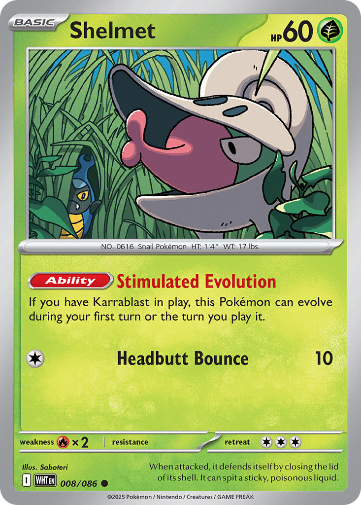 Shelmet 008/086 - POKEMON SCARLET & VIOLET: WHITE FLARE