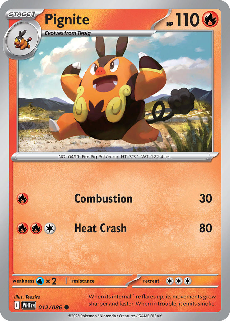Pignite 012/086 - POKEMON SCARLET & VIOLET: WHITE FLARE