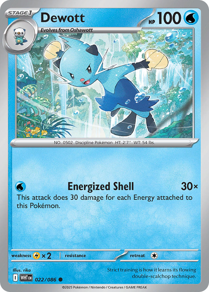 Dewott 022/086 - POKEMON SCARLET & VIOLET: WHITE FLARE
